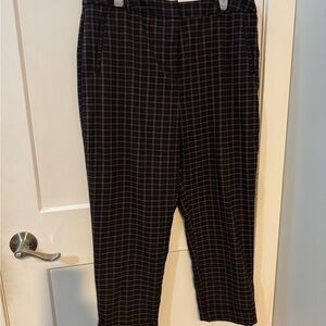 Ricki's Navy and Brown Checkered Blouse